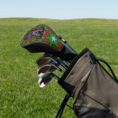 Schotse Terrier Poppies Golfheadcover (Insitu)