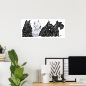 Schotse Terrier Poster (Thuiskantoor)