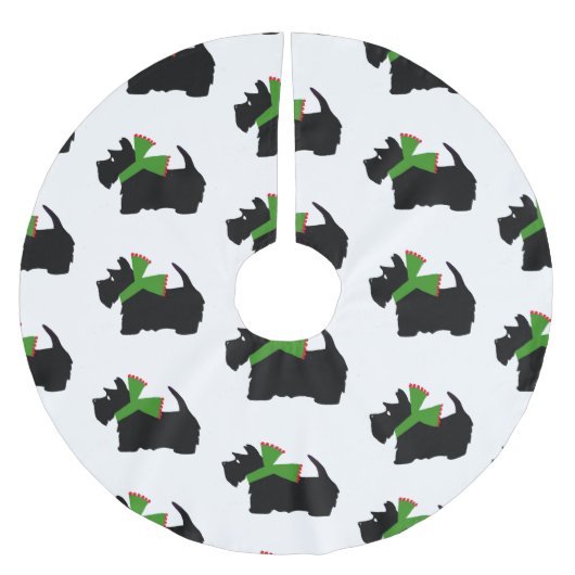 Schotse Terrier Prettig Kerst Plaid Kerstboom Rok (Voorkant)