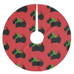 Schotse Terrier Prettig Kerstmis Plaid Kerstboom Rok