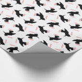 Schotse Terrier Prettig Vakantie Cadeaupapier (Hoek)