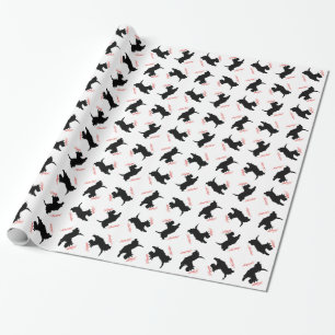 Schotse Terrier Prettig Vakantie Cadeaupapier