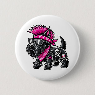 Schotse Terriër Punk muziek Ronde Button 5,7 Cm