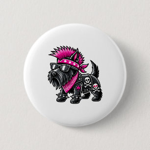 Schotse Terrier Punkmuziek Ronde Button 5,7 Cm