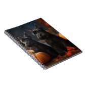 Schotse Terrier Puppy Herfst Delight Pompoen Notitieboek (Rechterzijde)