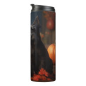 Schotse Terrier Puppy Herfst Delight Pompoen Thermosbeker (Geroteerd rechts)