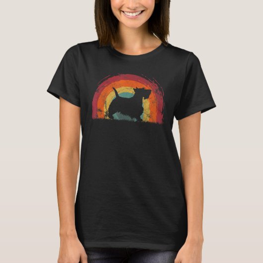 Schotse Terrier  Rainbow Dog Mannen Vrouwen T-shirt (Voorkant)