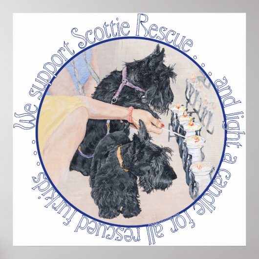 Schotse Terriër Reddingsposter Poster (Voorkant)