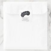 Schotse Terrier Regenboogbrug Vierkante Sticker (Tas)