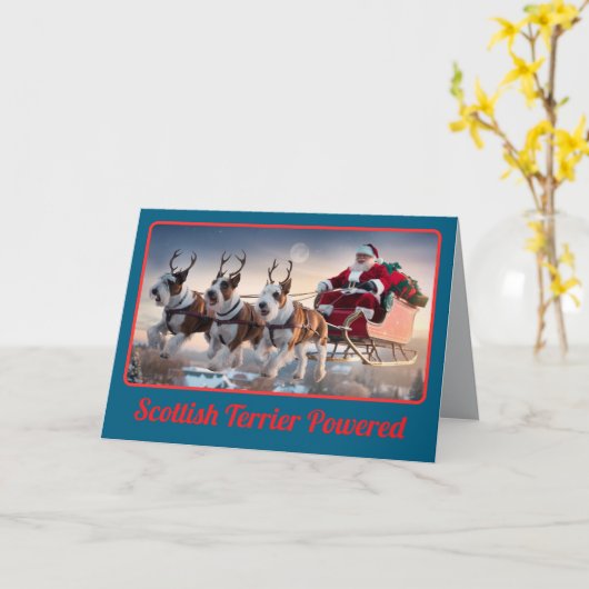Schotse terriër rendier kaart (Gele Bloem)