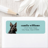 Schotse Terrier retour adreslabels Etiket (Insitu)