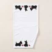 Schotse Terrier/rode halsband/rood Celtisch hart Bad Handdoek (Handdoek)