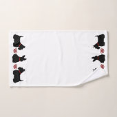Schotse Terrier/rode halsband/rood Celtisch hart Bad Handdoek (Handdoek)