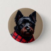 Schotse Terrier Ronde Button 5,7 Cm (Voorkant)