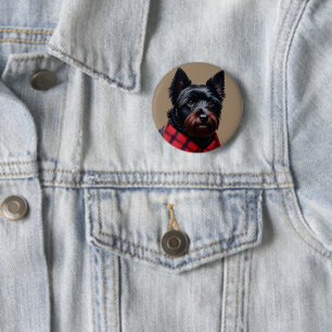 Schotse Terrier Ronde Button 5,7 Cm