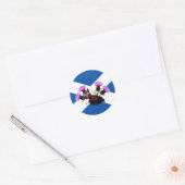 Schotse terriër ronde sticker (Envelop)