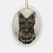 Schotse Terrier Rondo Ornament (Rechts)