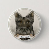 Schotse Terrier Rondo  Ronde Button 5,7 Cm (Voorkant)