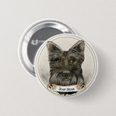 Schotse Terrier Rondo  Ronde Button 5,7 Cm (Voorkant /achterkant)