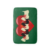 Schotse Terriër/rood hart/Kelly/Ierse groen Badmat (Voorkant Verticaal)
