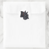 Schotse Terrier Rustend Ronde Sticker (Tas)
