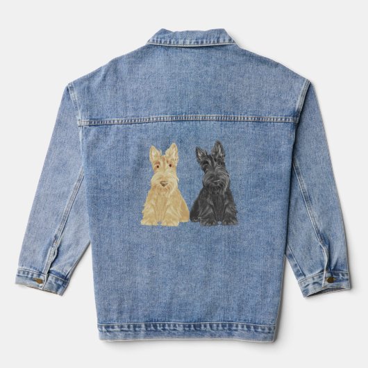 Schotse Terrier Samenkomst Denim Jacket (Achterkant)