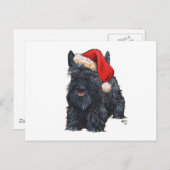 Schotse terrier Santa Feestdagenkaart (Voorkant / Achterkant)