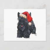 Schotse terrier Santa Feestdagenkaart (Voorkant)