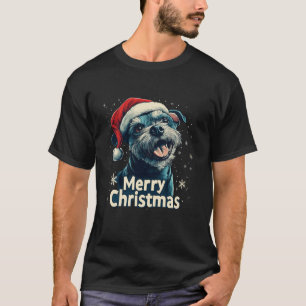 Schotse Terriër Santa Merry Christmas Scottie Lov T-shirt