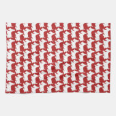 Schotse Terriër Schattige Rode Keuken Handdoeken (Horizontaal)