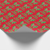 Schotse Terriër Schattigee Kersthond & Bow Red Cadeaupapier (Hoek)