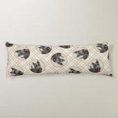 Schotse Terrier Schilderen Zwarte Originele Hond A Lichaamskussen (Achterkant)