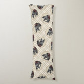 Schotse Terrier Schilderen Zwarte Originele Hond A Lichaamskussen (Voorkant Verticaal)