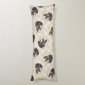 Schotse Terrier Schilderen Zwarte Originele Hond A Lichaamskussen (Achterkant (Verticaal))