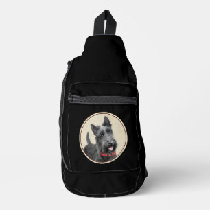 Schotse Terrier Schilderen Zwarte Originele Hond A Sling Bag
