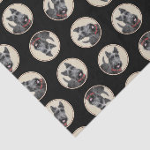 Schotse Terrier Schilderen Zwarte Originele Hond A Tissuepapier (Detail)