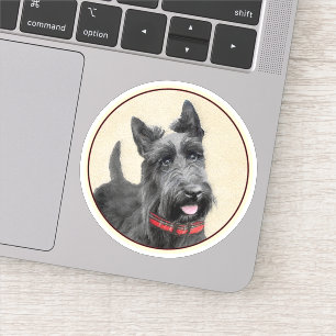 Schotse Terriër Schilderij - Cute Originele Hond K Sticker