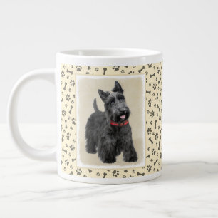 Schotse Terrier Schilderij - Mooie Originele Honde Grote Koffiekop