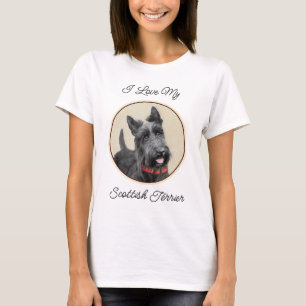 Schotse Terrier Schilderij - Mooie Originele Honde T-shirt