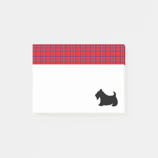 Schotse Terrier Schotse Ruit Notitieblok Cadeau Post-it® Notes (Voorkant)
