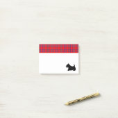 Schotse Terrier Schotse Ruit Notitieblok Cadeau Post-it® Notes (Op bureau)