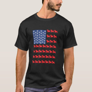 Schotse Terriër Scottie Amerikaanse vlag 4th van j T-shirt