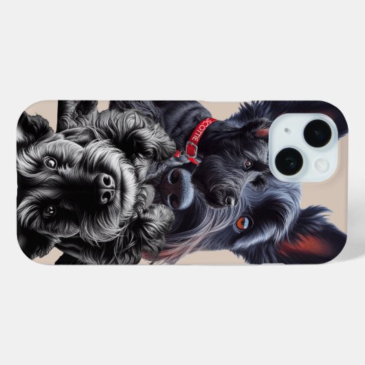 SCHOTSE TERRIËR, SCOTTIE, "DE DIEHARD", Case-Mate iPhone CASE (Achterkant (horizontaal))