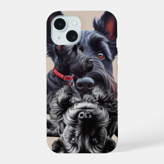 SCHOTSE TERRIËR, SCOTTIE, "DE DIEHARD", iPhone 15 CASE