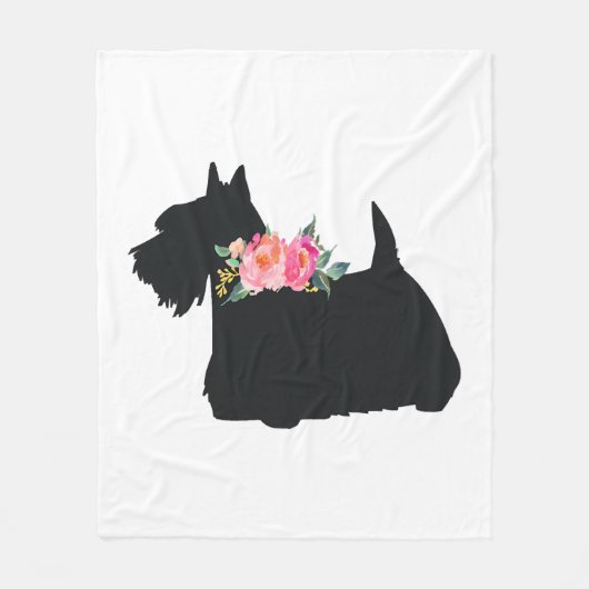 Schotse terrier Scottie Dog Fleece Deken (Voorkant)