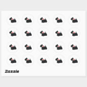 Schotse terrier Scottie Dog Ronde Sticker (Vel)