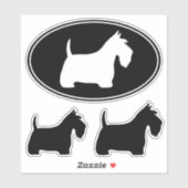 Schotse Terriër Scottie Dogs Vinyl Sticker Set (Vel)