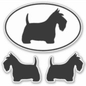Schotse Terriër Scottie Dogs Vinyl Sticker Set (Voorkant)