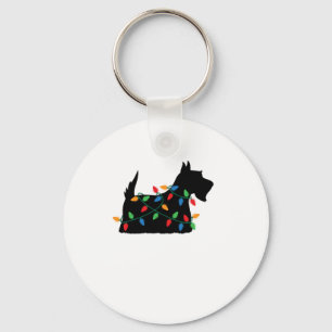 Schotse Terriër Scottie Hond Kerstverlichting Gift Sleutelhanger