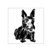 Schotse Terrier - Scottie hond schets stempel (Afrduk)
